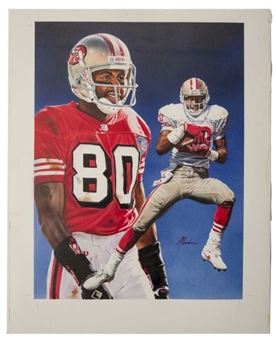 Jerry Rice Legends Sports Magazine Original Cover Artwork by Mike Gardner